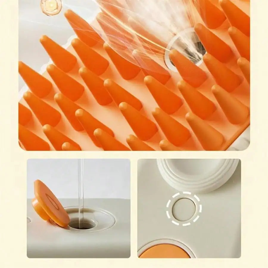 3-In-1 Pet Steam Brush - Steam Mist Grooming Tool