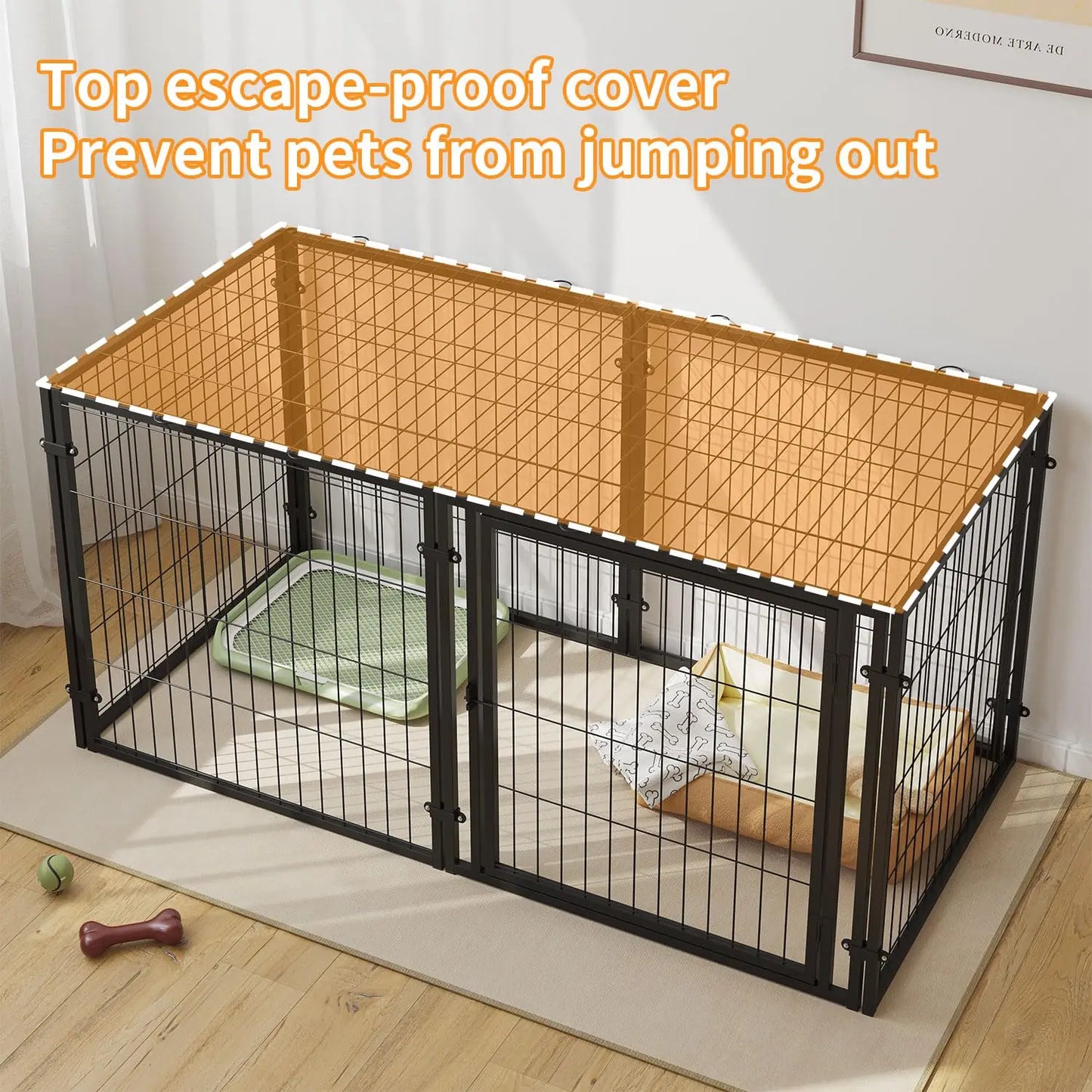 Heavy Duty Dog Crate for Large, Medium & Small Dogs