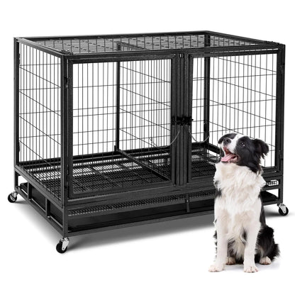 Heavy Duty Dog Crate for Large, Medium & Small Dogs