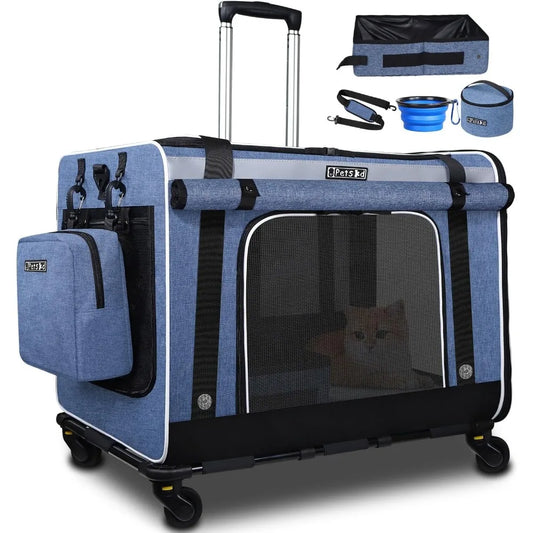 Extra Large Cat Carrier with Wheels
