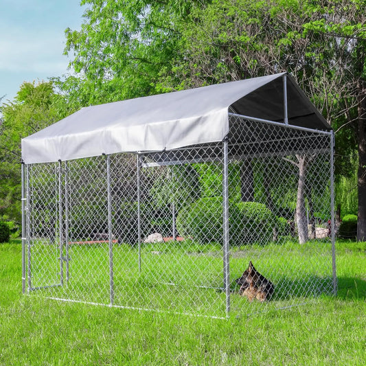 Large Galvanized Dog Kennel