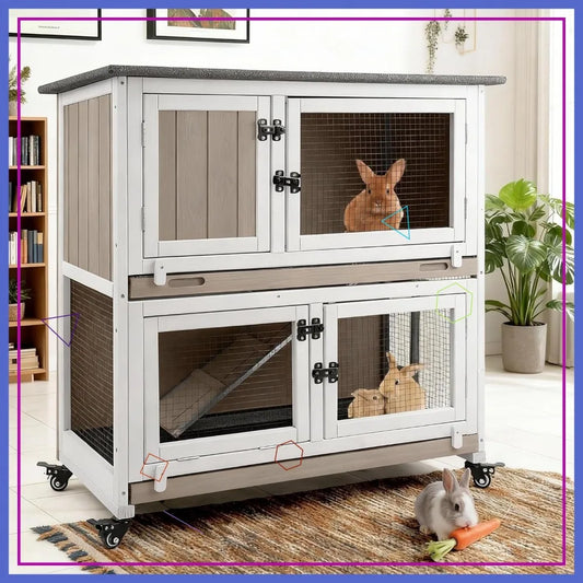 Rabbit Hutch with Pull-Out Trays