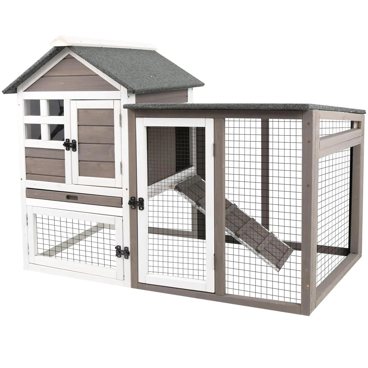 Small Chicken Coop, Rabbit Hutch with Waterproof Roof