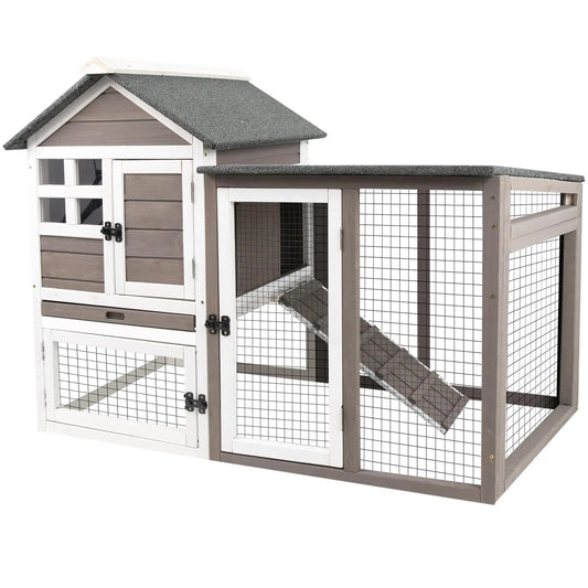 Small Chicken Coop, Rabbit Hutch with Waterproof Roof